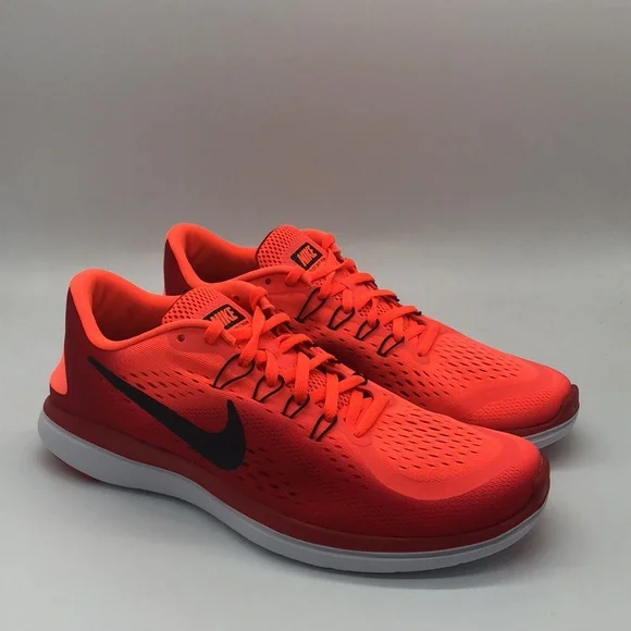 New Men’s Nike Flex 2017 RN Hyper Orange Running Shoes 898457-800 NWOB - Picture 2 of 5